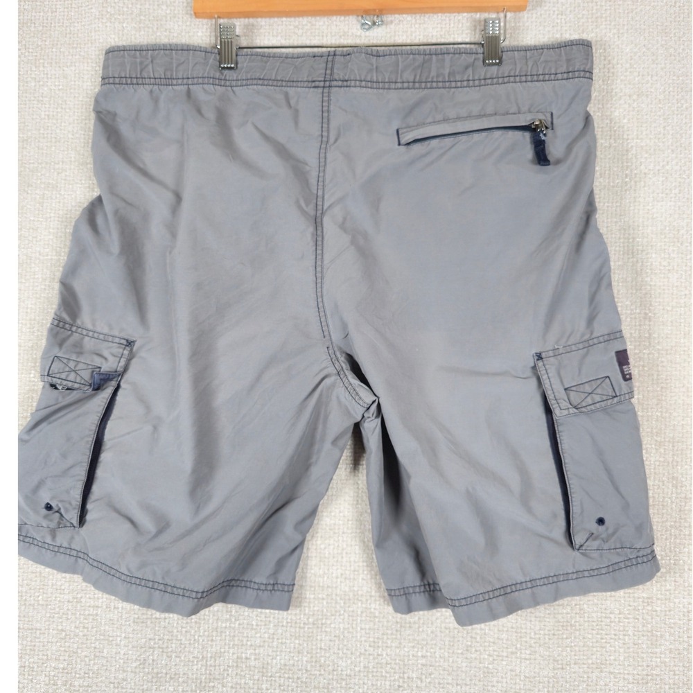 Old Navy Trek Cargo Shorts Gray Mens Large Y2K Techwear Baggy Gorpcore Belted - Picture 2 of 14